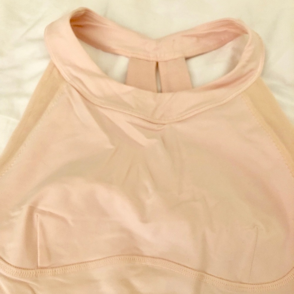 Lululemon Babypink fitted tank with built in bra - Picture 2 of 4